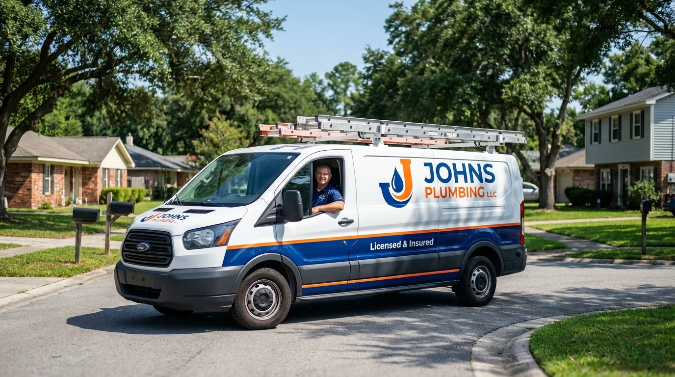 Johns Plumbing LLC service van in Trempealeau, WI